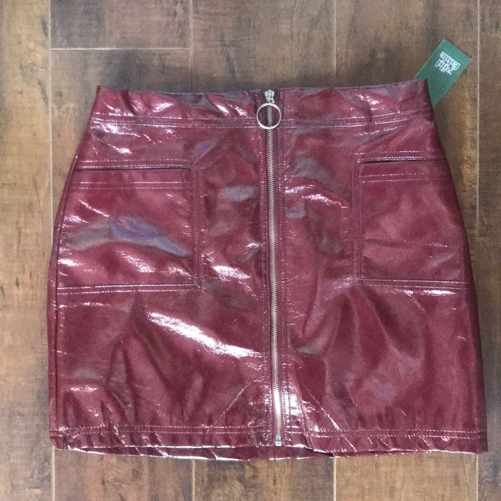 Faux leather Burgundy Skirt